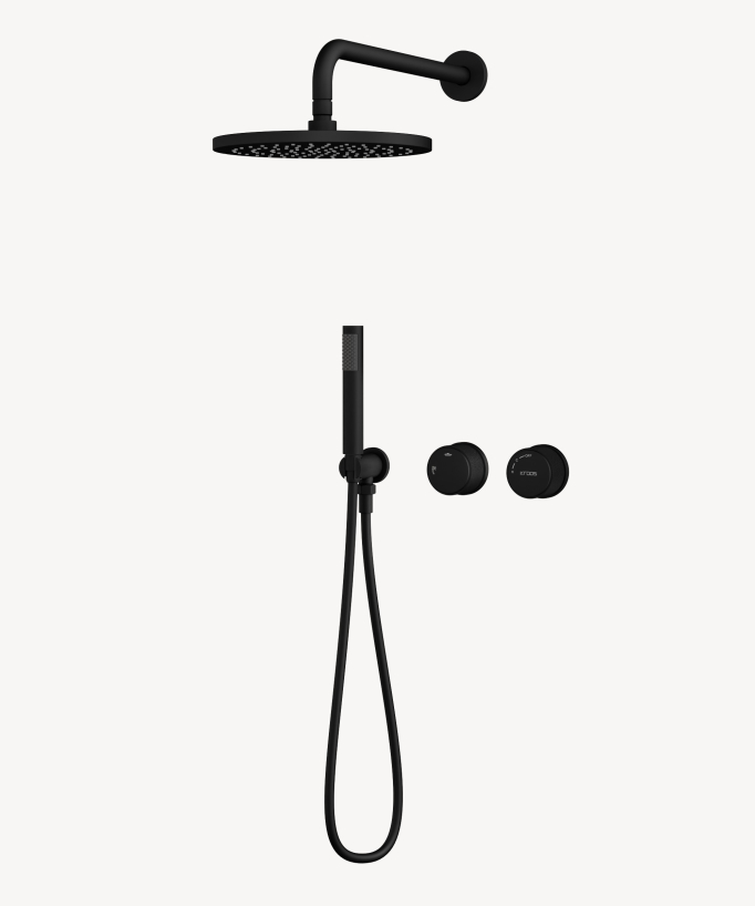 Concealed Shower Pack without Flow Control - Black - Leros