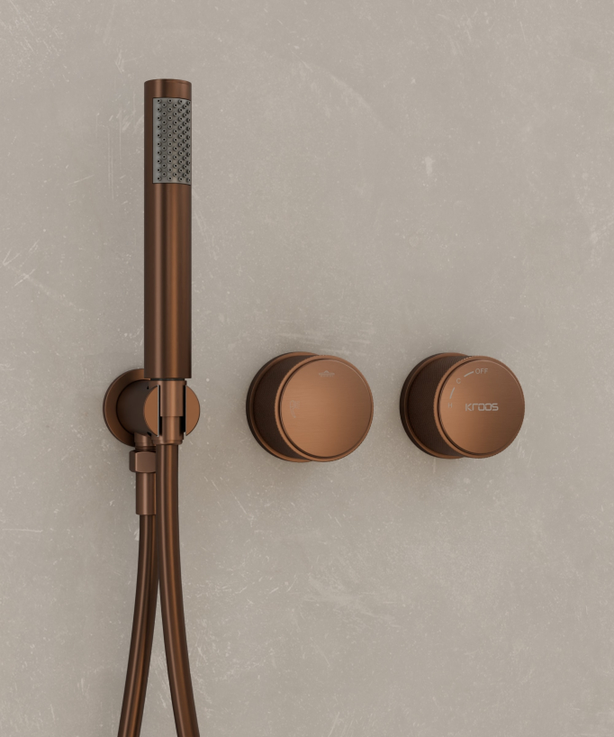 Concealed Shower Pack without Flow Control - Brushed Rose Gold - Leros