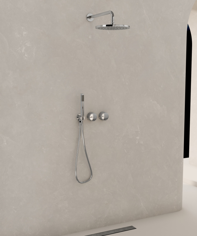 Concealed Shower Set Without Flow Control Chrome - Leros