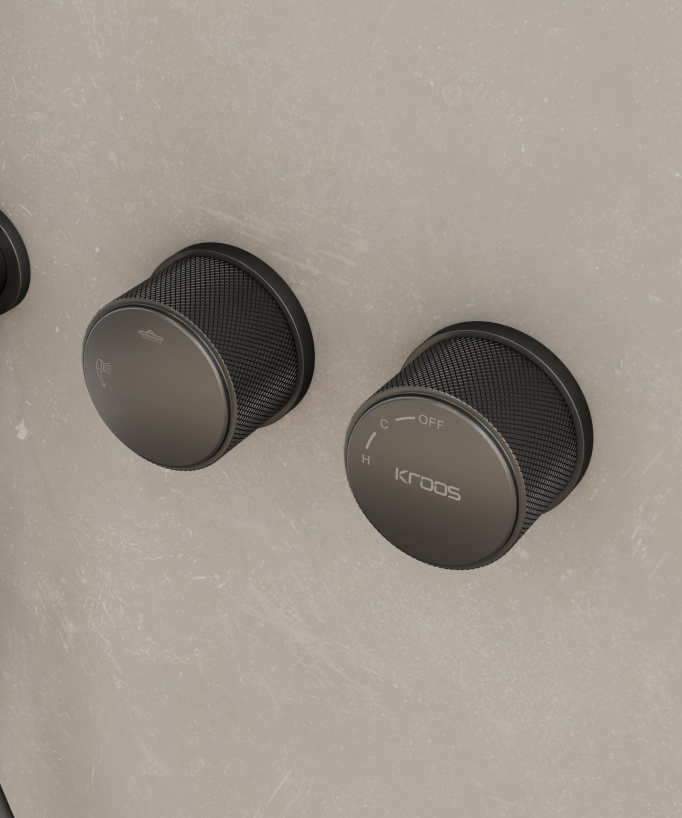 Concealed Shower Set Without Flow Control Gunmetal - Leros