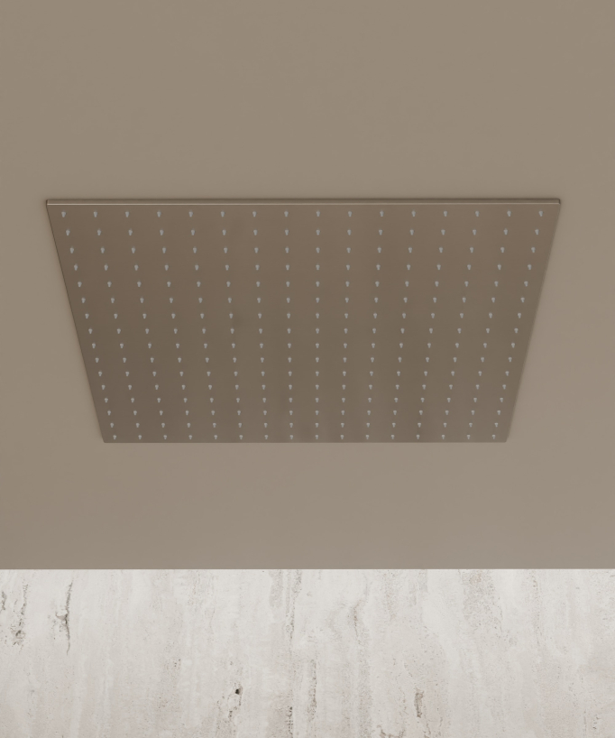 Sirius 500 mm Thermostatic Ceiling-Concealed Shower Sky with 3 Body Jets - Brushed Nickel