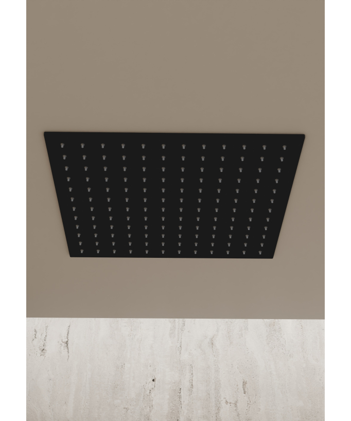 Ceiling-Concealed Thermostatic Shower System - Black