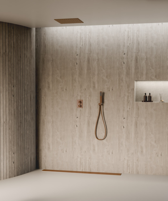 Ceiling-Concealed Thermostatic Shower System