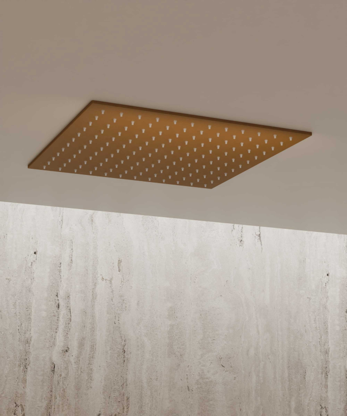 Ceiling-Concealed Thermostatic Shower System - Brushed Rose Gold