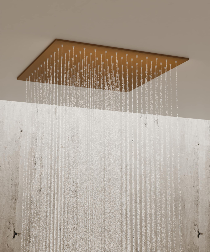 Ceiling-Concealed Thermostatic Shower System - Brushed Rose Gold