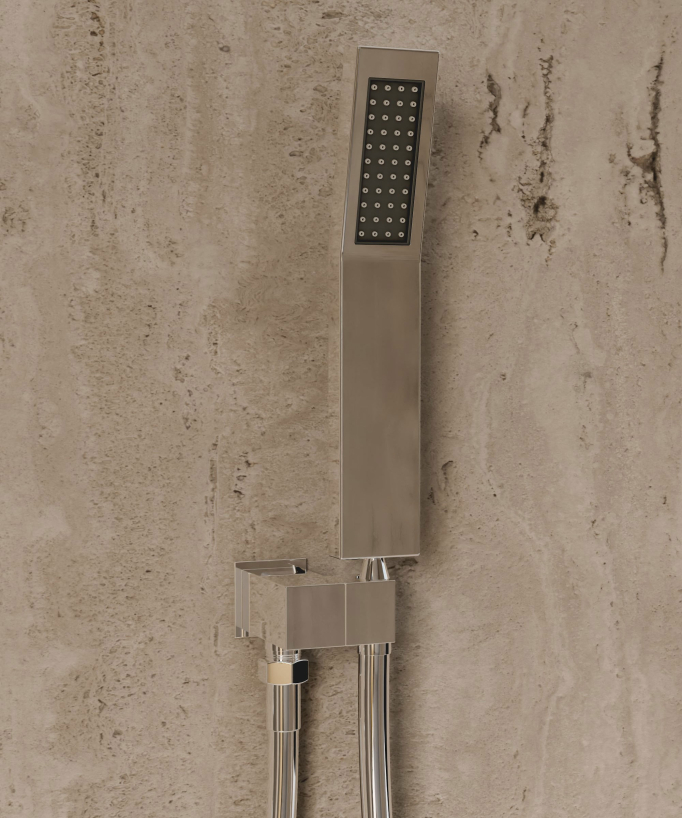 500 mm Thermostatic Ceiling-Concealed Shower Sky with 3 Body Jets - Chrome - Sirius