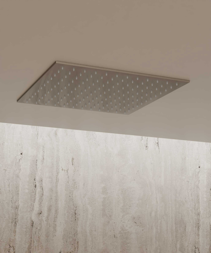 Ceiling-Concealed Thermostatic Shower System - Brushed Nickel