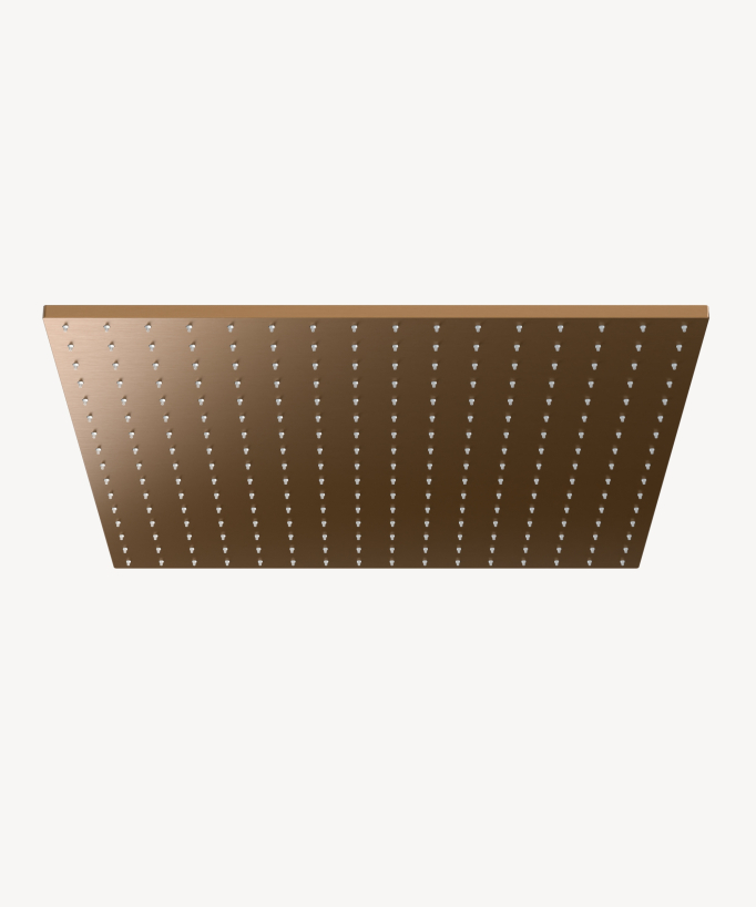 Ceiling Mounted Thermostatic Shower System 500 mm with 3 Body Jets Rose Gold - Sirius