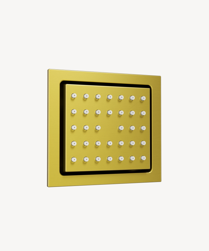 Ceiling Mounted Thermostatic Shower System 500 mm with 3 Body Jets Gold - Sirius