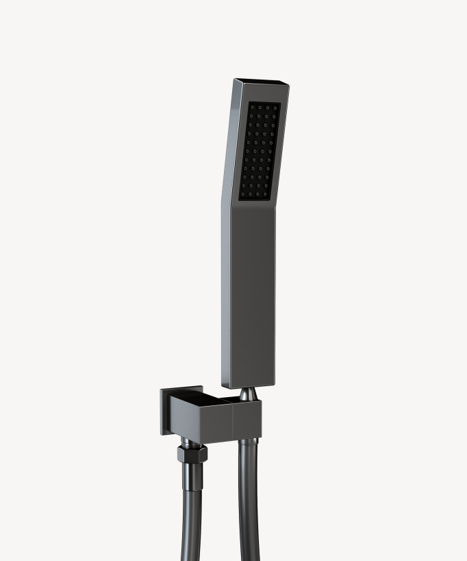 Ceiling Mounted Thermostatic Shower System 500 mm with 3 Body Jets Gunmetal - Sirius