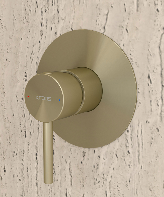 Concealed Shower Mixer with Rail and Hand Shower Set - Brushed Gold - Corbeau