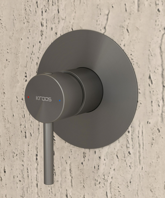 Concealed Shower Mixer with Rail and Hand Shower Set - Gunmetal - Corbeau