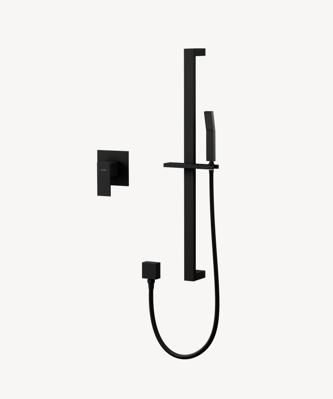 Concealed Shower Mixer with Rail and Hand Shower Set - Sirius