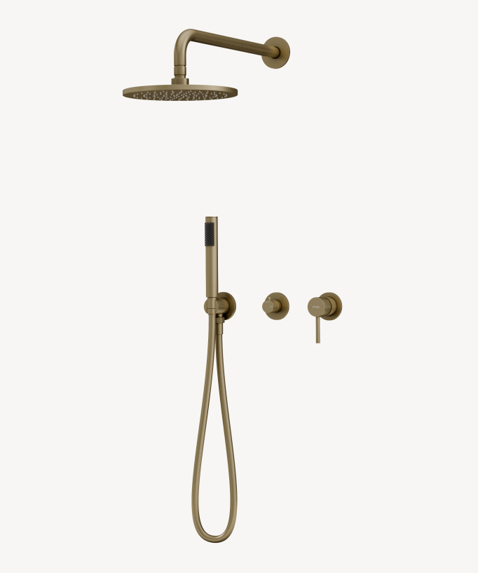 3-Hole Concealed Shower Column Brushed Gold - Corbeau