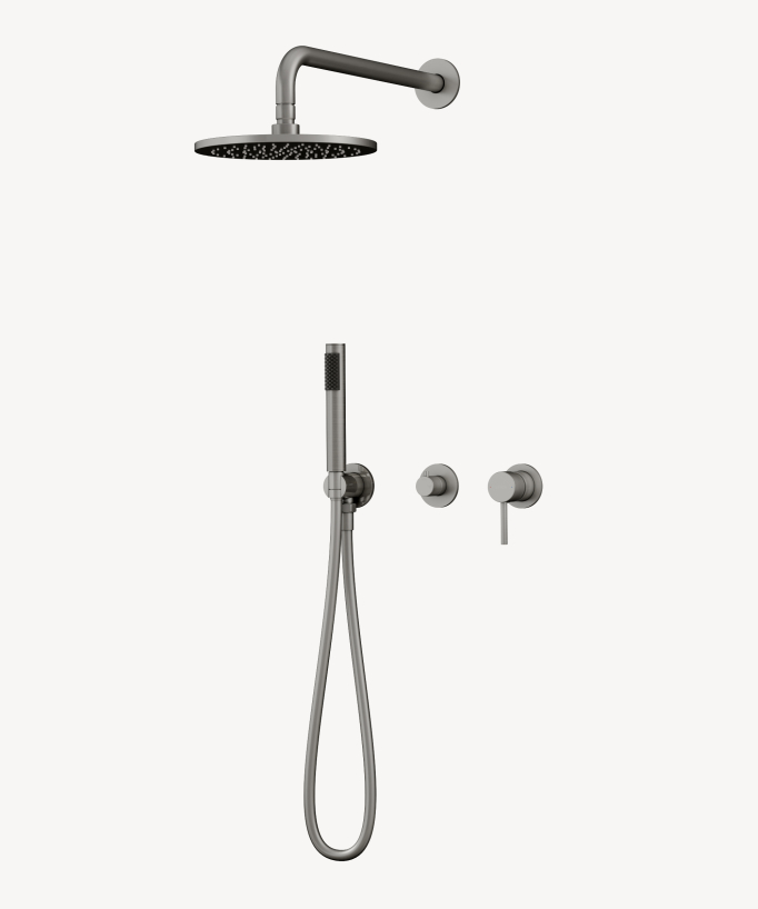 3-Hole Concealed Shower Column Brushed Nickel - Corbeau