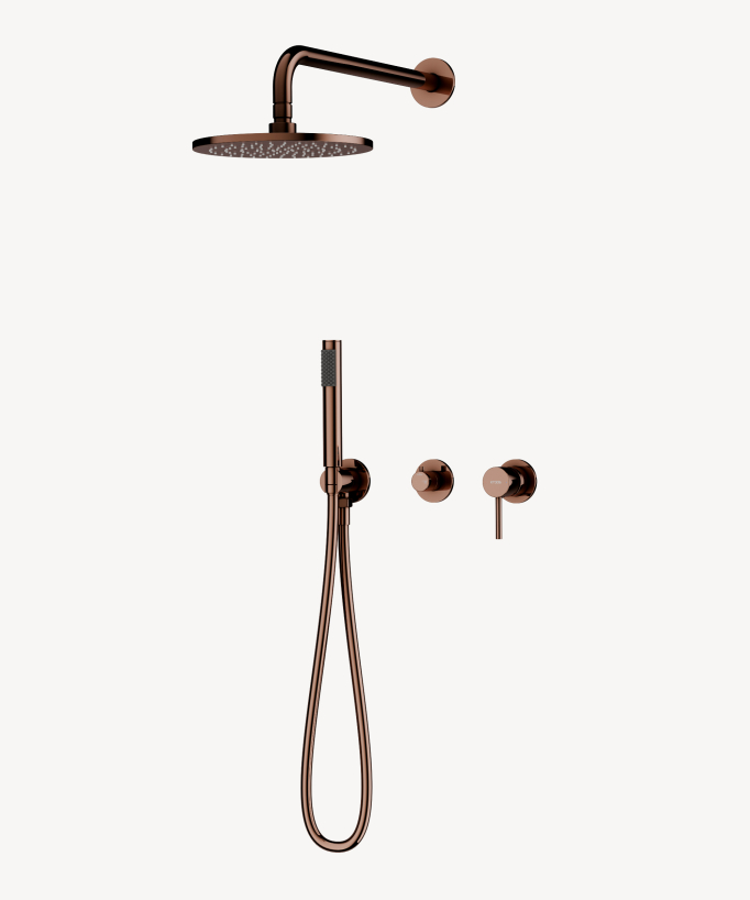 3-Hole Concealed Shower Column - Rose Gold - Corbeau