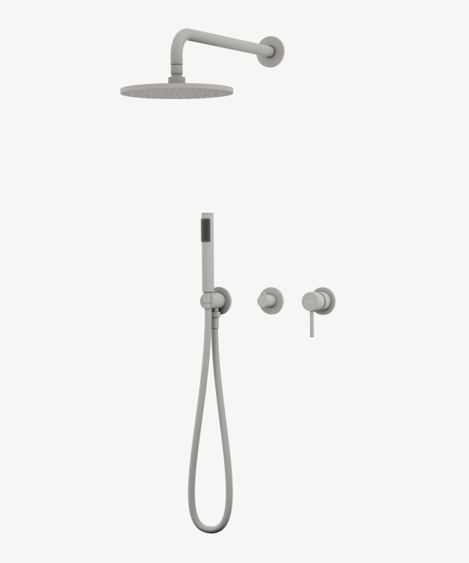 3-Hole Concealed Shower Column White - Corbeau