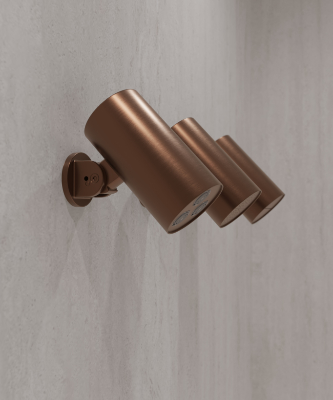 Concealed Thermostatic Multi-Spray Pack with Adjustable Heads Brushed Rose Gold - Corbeau