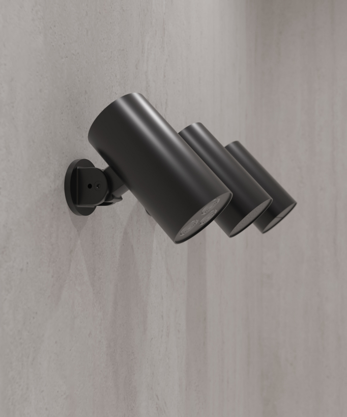 Concealed Thermostatic Multi-Spray Pack with Adjustable Heads Black - Corbeau