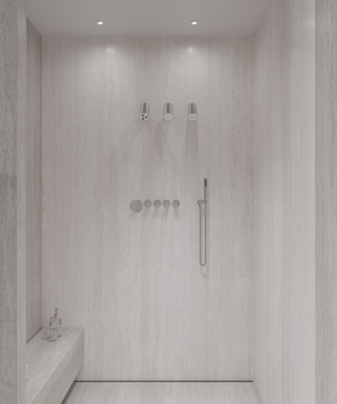 Thermostatic multi-spray shower pack with adjustable shower head Chrome – Corbeau