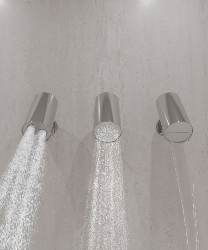 Thermostatic multi-spray shower pack with adjustable shower head Chrome – Corbeau