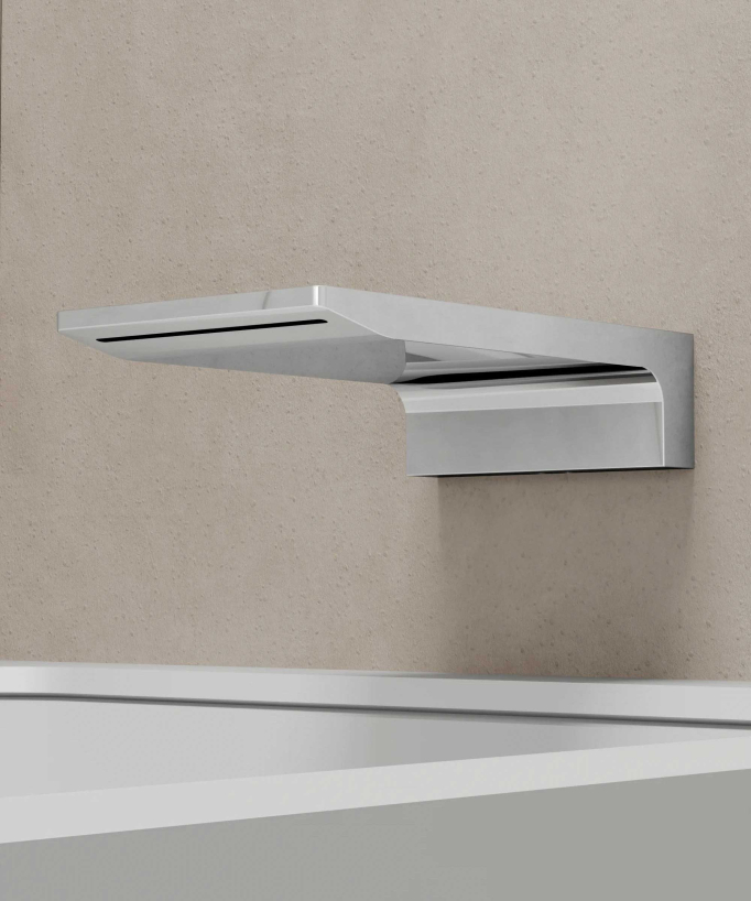 Concealed Shower and Bath Column with Waterfall Spout - Chrome - Thilia