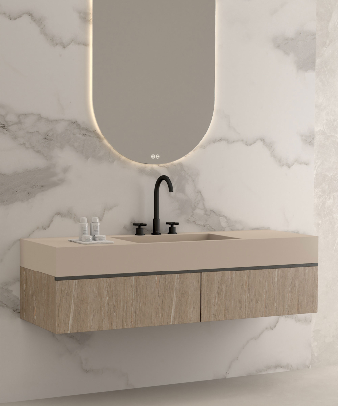 Deck-Mounted 3-Hole Basin Mixer Tap - Corbeau
