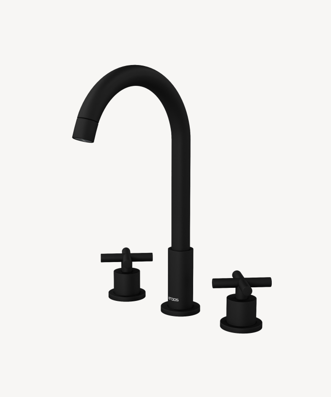 Deck-Mounted 3-Hole Basin Mixer Tap - Corbeau