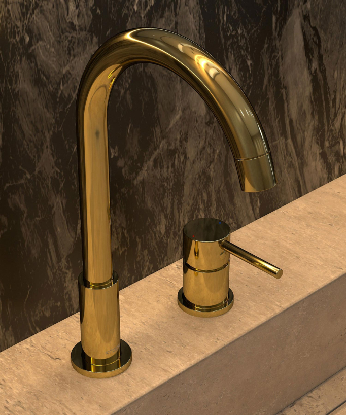 2-Hole Basin Mixer Tap, Gold - Corbeau