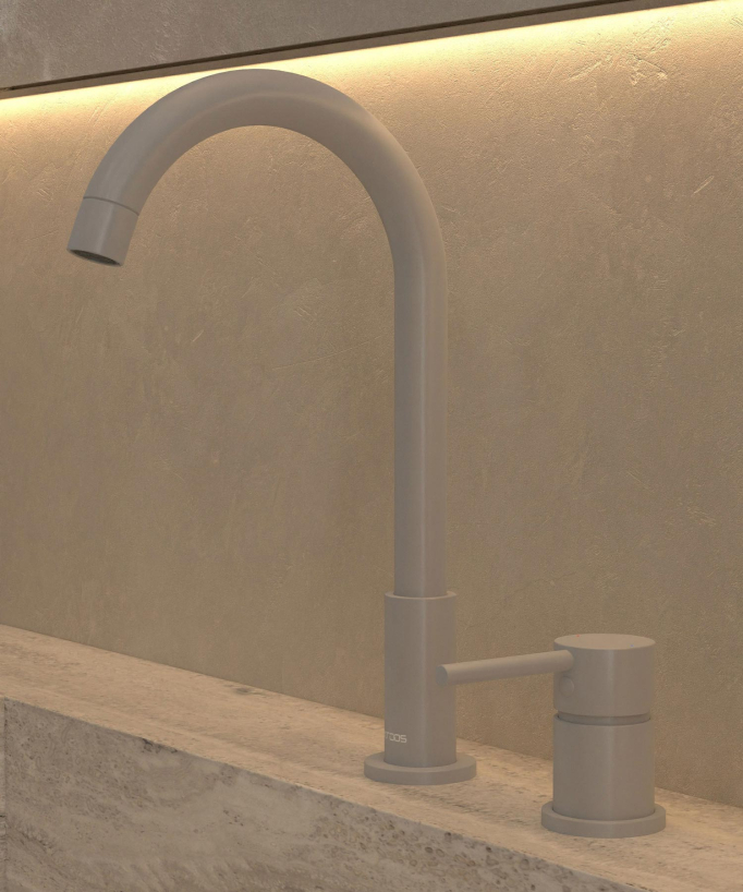 2-Hole Basin Mixer Tap, White - Corbeau