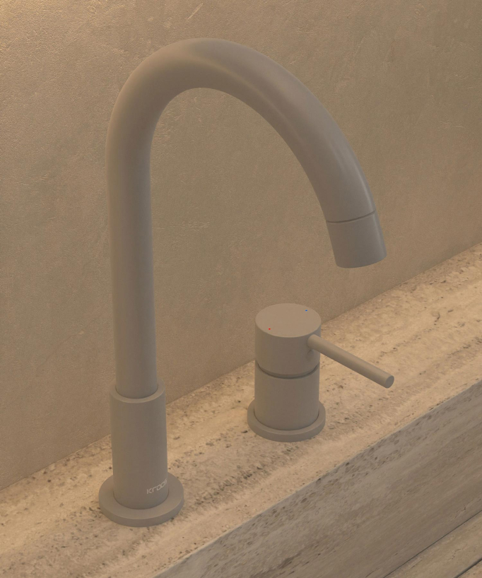2-Hole Basin Mixer Tap, White - Corbeau
