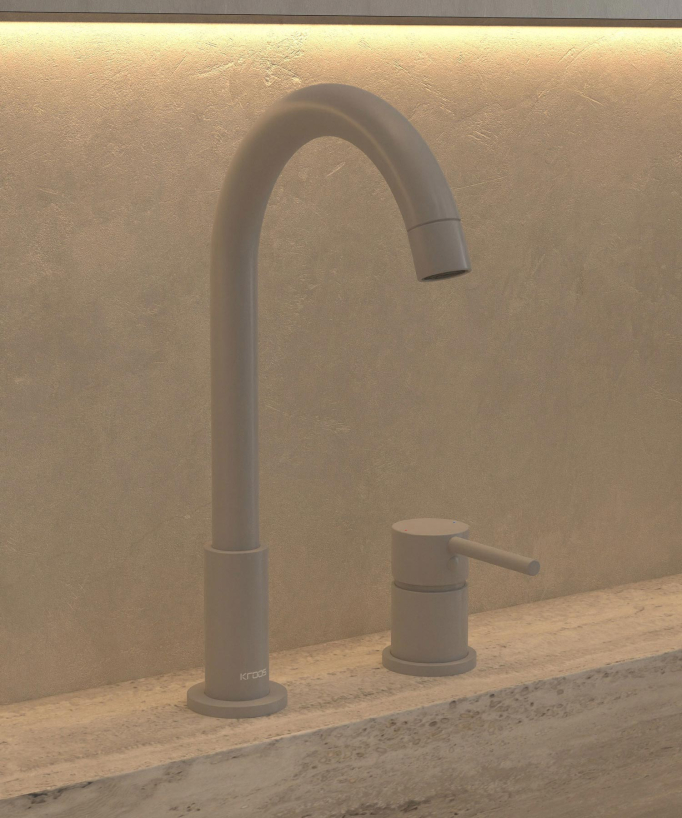 2-Hole Basin Mixer Tap, White - Corbeau