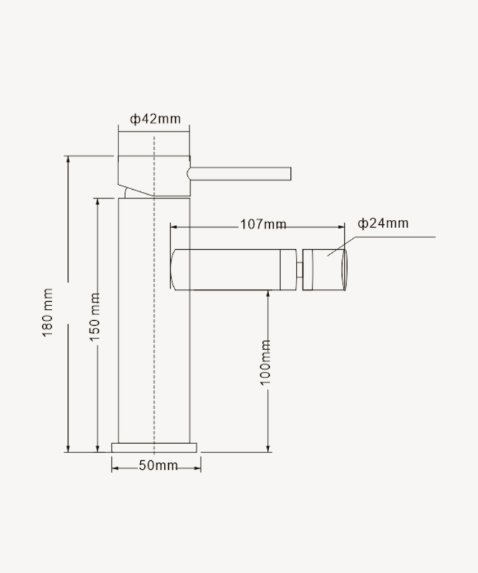 Single-hole bidet mixer tap Brushed nickel – Corbeau