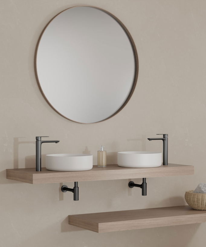 Tall Basin Mixer Tap, Gunmetal - Nunki