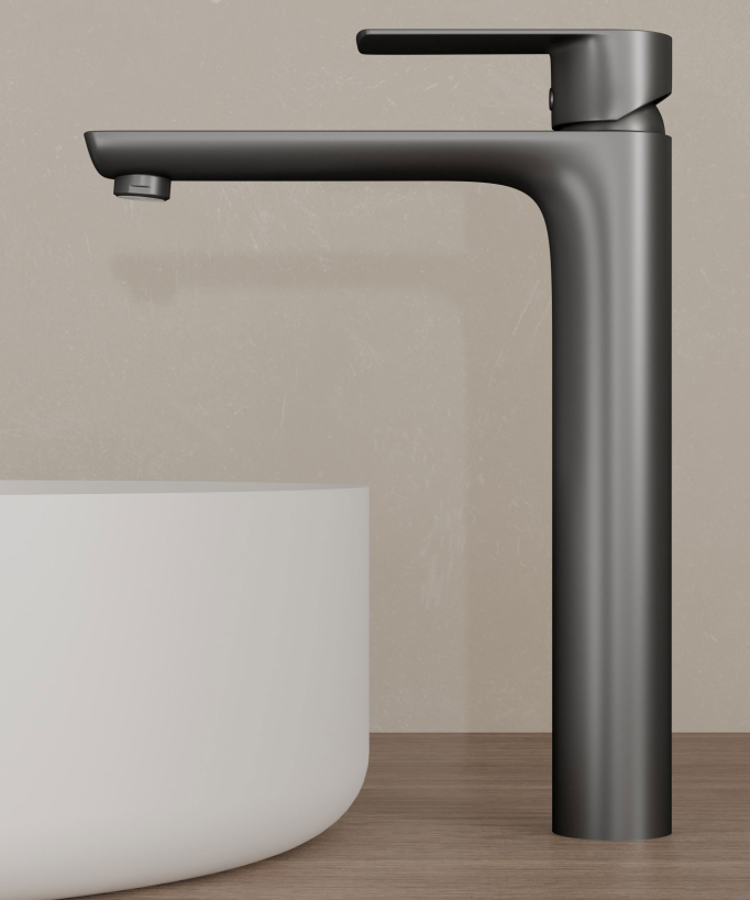 Tall Basin Mixer Tap, Gunmetal - Nunki