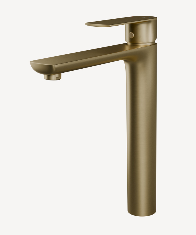 Tall Basin Mixer Tap, Brushed Gold - Nunki