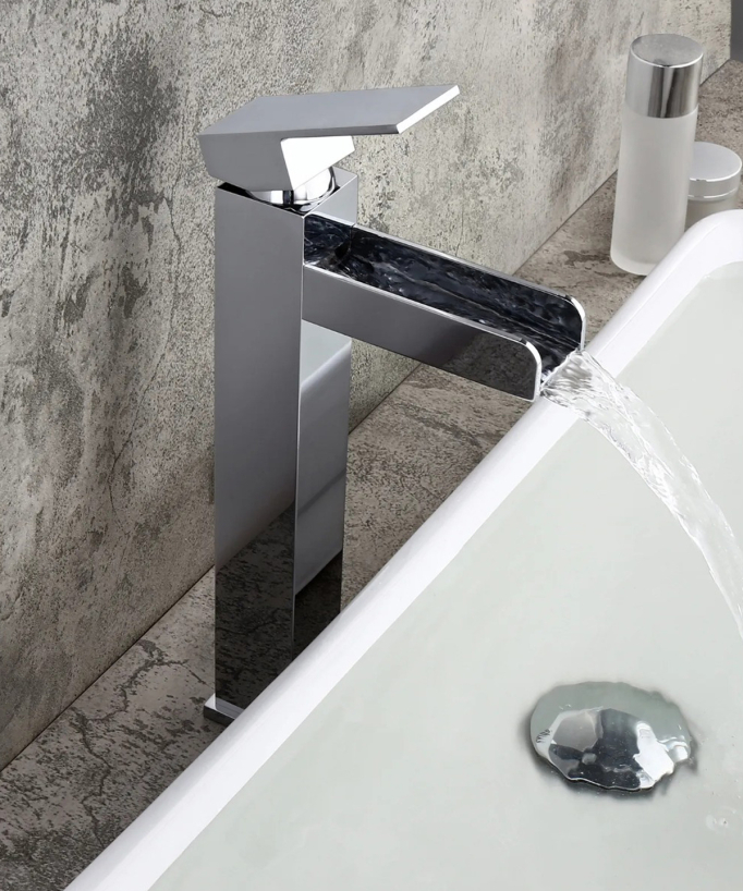 Tall Waterfall Basin Mixer Tap - Alnair