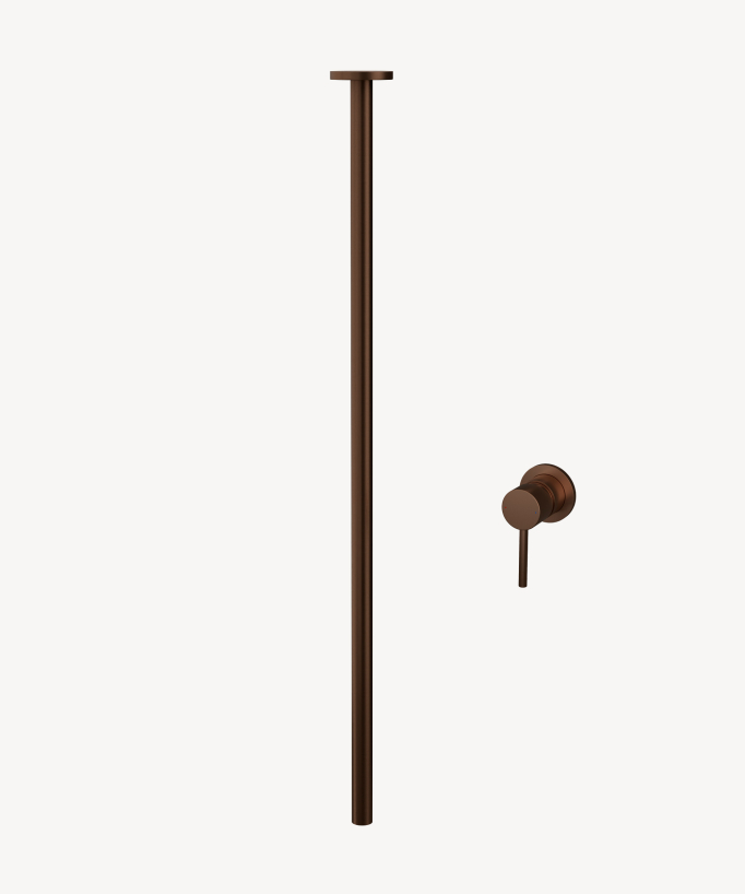 Ceiling-mounted basin mixer tap Brushed rose gold – Corbeau