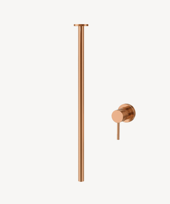 Ceiling-mounted basin mixer tap Rose gold – Corbeau