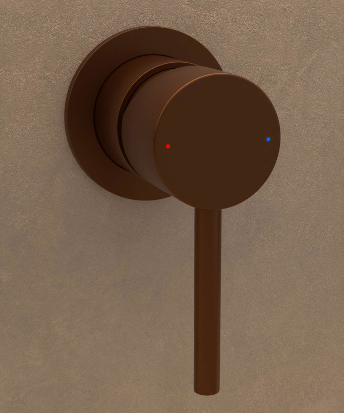 Wall-Mounted Basin Mixer, Brushed Rose Gold - Corbeau