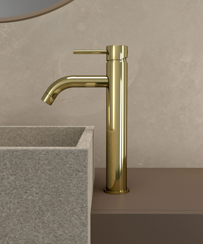 Tall Basin Mixer Tap, Gold - Corbeau