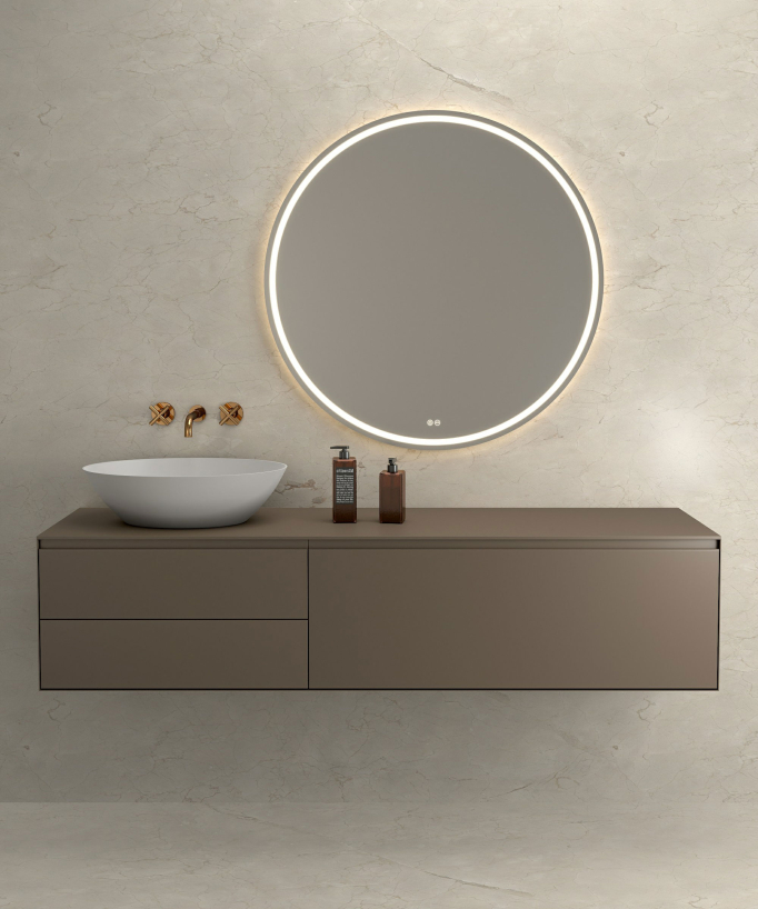 Wall-Mounted Basin Mixer, Rose Gold - Corbeau