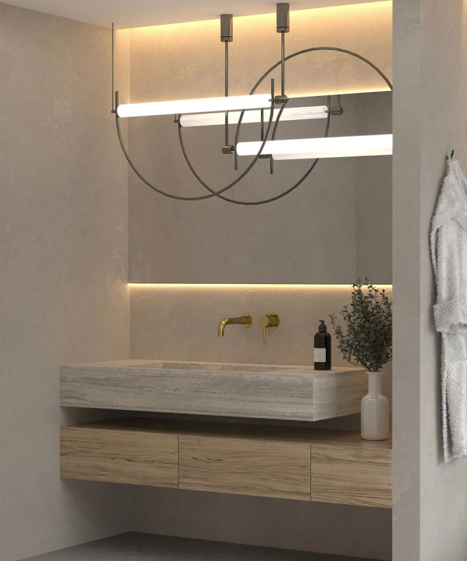 Wall-Mounted Basin Mixer, Gold - Corbeau