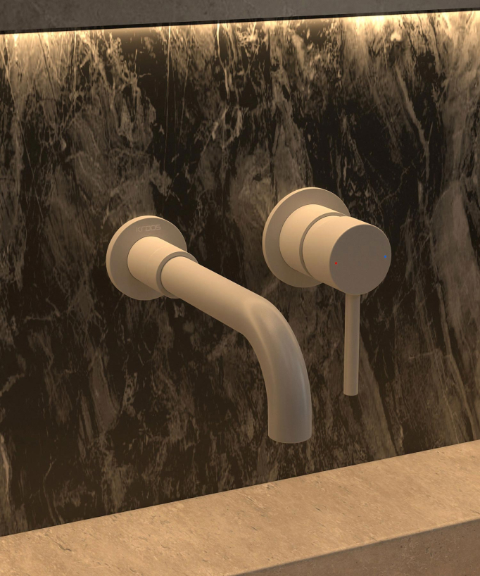 Wall-Mounted Basin Mixer, White - Corbeau
