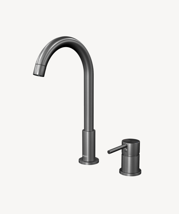 2-Hole Basin Mixer Tap, Gunmetal - Corbeau