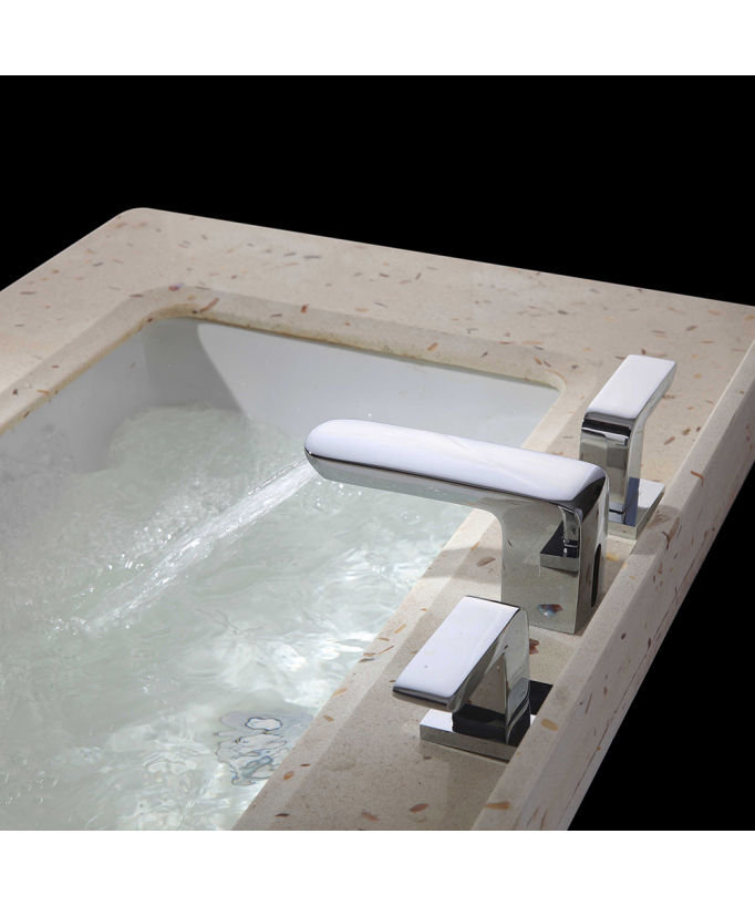 Deck-Mounted Chrome Basin Mixer - Mirfak