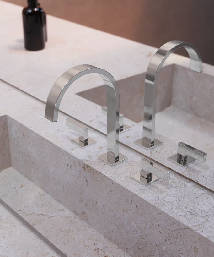 3-hole basin mixer tap Chrome – Fiumina