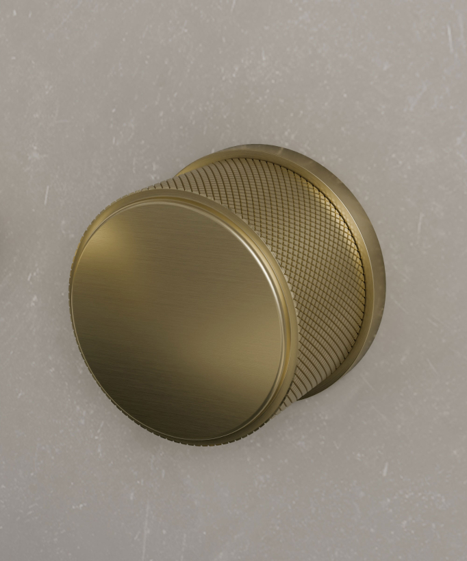 3-Hole Wall-Mounted Basin Mixer, Brushed Gold - Leros