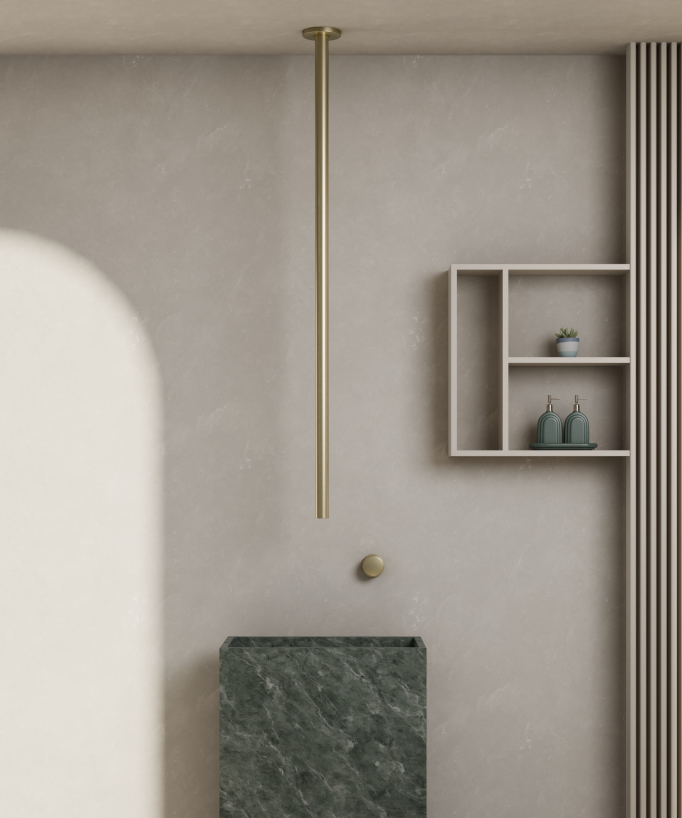 Ceiling-mounted basin mixer tap without flow adjustment – Leros