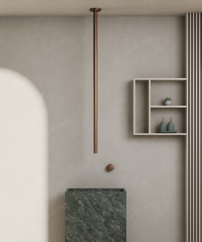 Ceiling-mounted basin mixer tap without flow adjustment – Leros